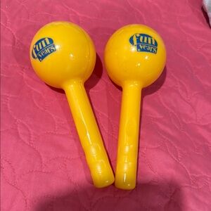 Yellow Learning Maracas for Musical Fun
